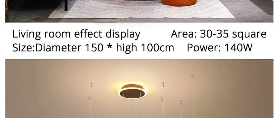 Luzes para Sala de Jantar Moderno Pingente Luminária Suspensão Regulável Suspendu Anéis Circulares Café Hanglamp Luminaria Led 16 Luzes de pendentes