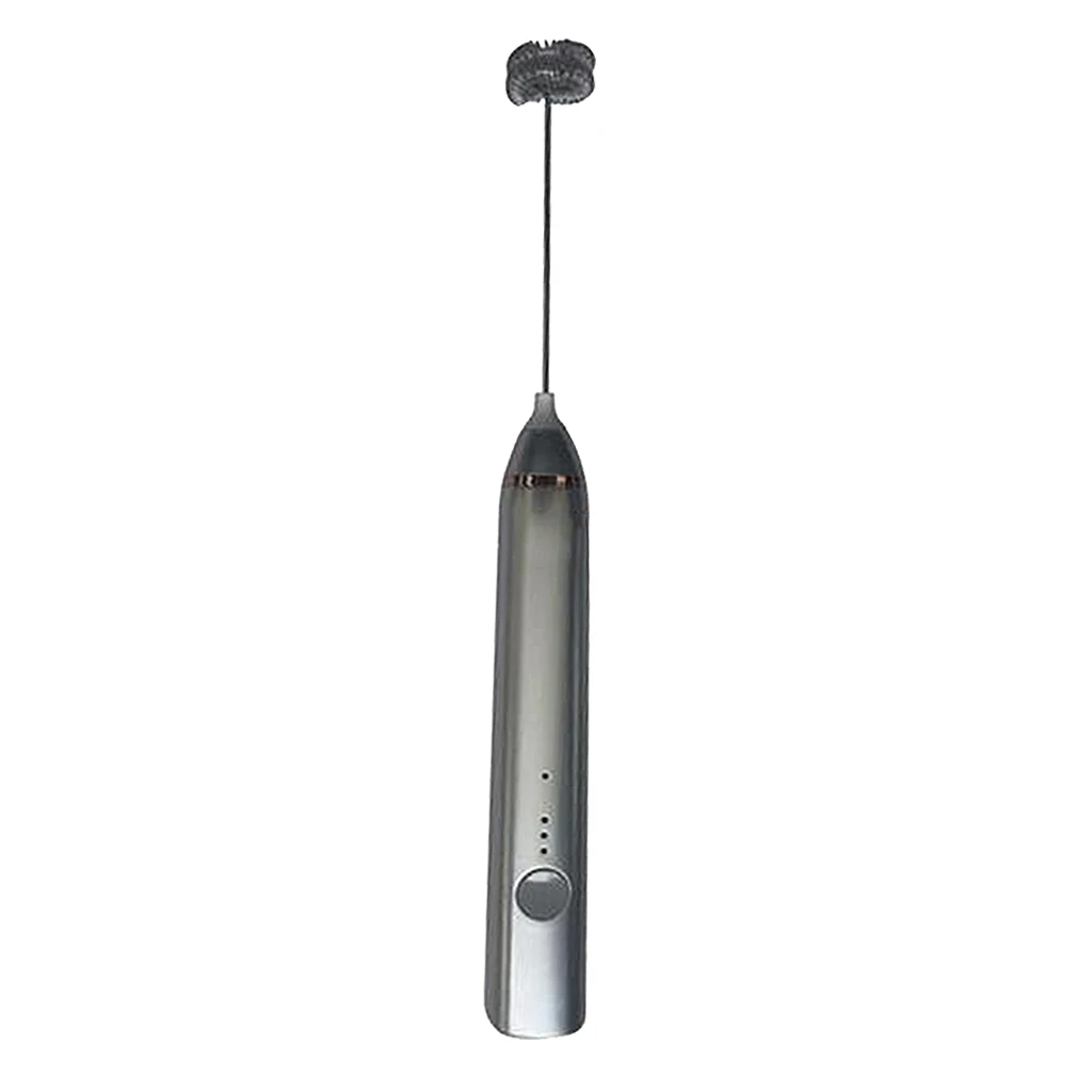 2Pack Silver Handheld Electric Milk Frother with Eggbeater Electric Foam Maker For Coffee, Lattes, Cappuccino, Hot