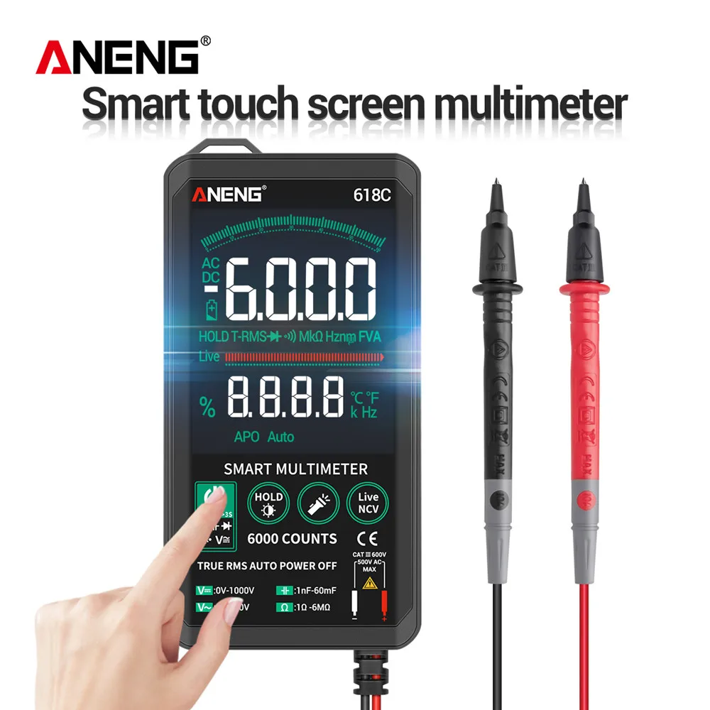 US $22.54 Aneng 618c AcDc Digital Autorange Analog Multimeter Smart Automotive Tester Electric Capacimeter Multimetro Profeessional Tool