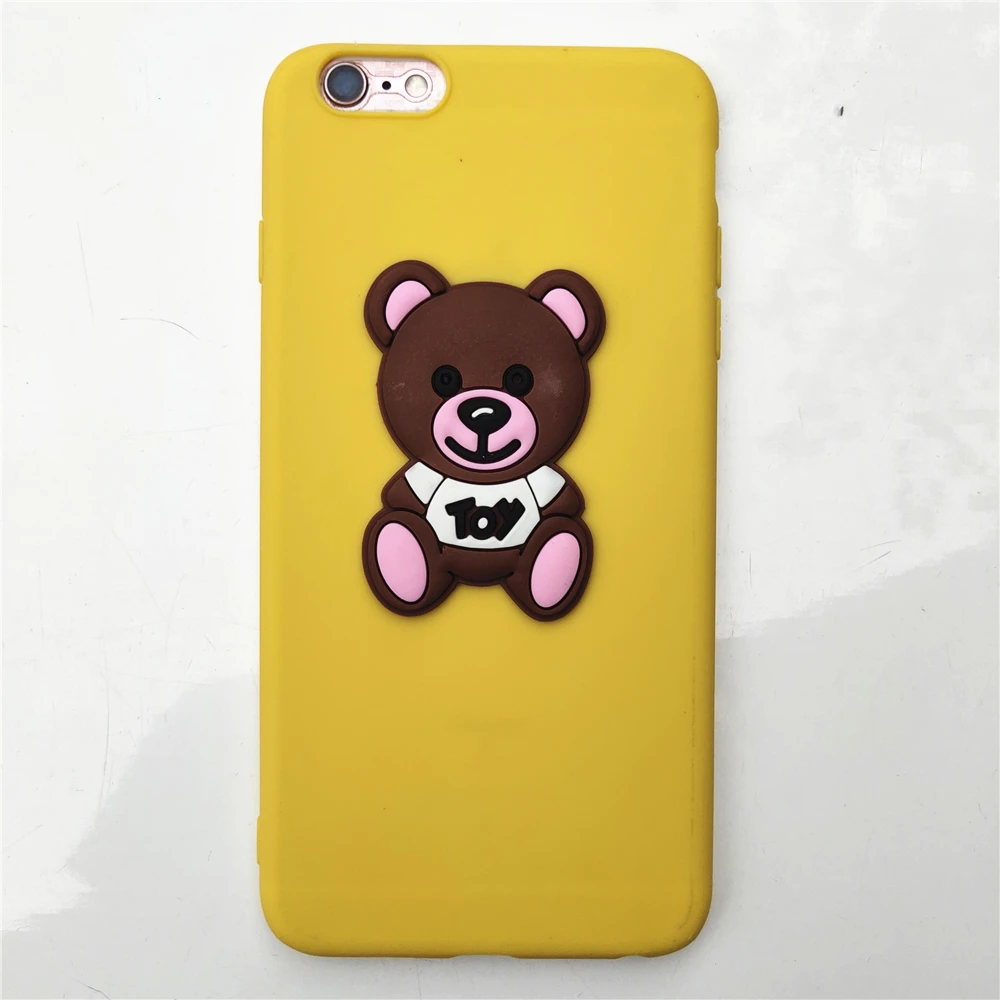 Yellow Мультяшный яркий цвет чехол для iPhone 6 6S Plus 7 7S Plus 5 5S SE X XS MAX XR Мягкий силиконовый чехол из ТПУ - Цвет: Yellow