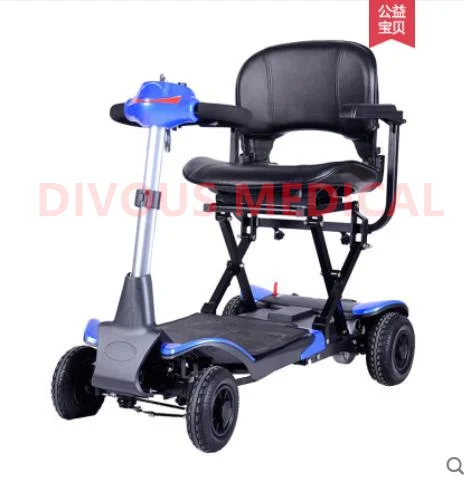 Auto Fold 4-Wheel Mobility Travel Scooter
