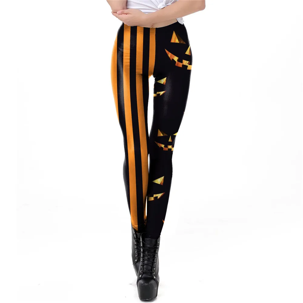 thermal leggings Nadanbao 2022 Classic Halloween Print Leggings Women Sexy Workout Pants Skull Autumn Slim Leggings Woman Trouser Mid Waist black leggings Leggings