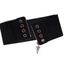 

Ultra-wide Stretch Cummerbunds Strap Women Fashion Zipper Buckle Waist Corset Belt Ladies Dress Coat Waistband Clothes Accessory