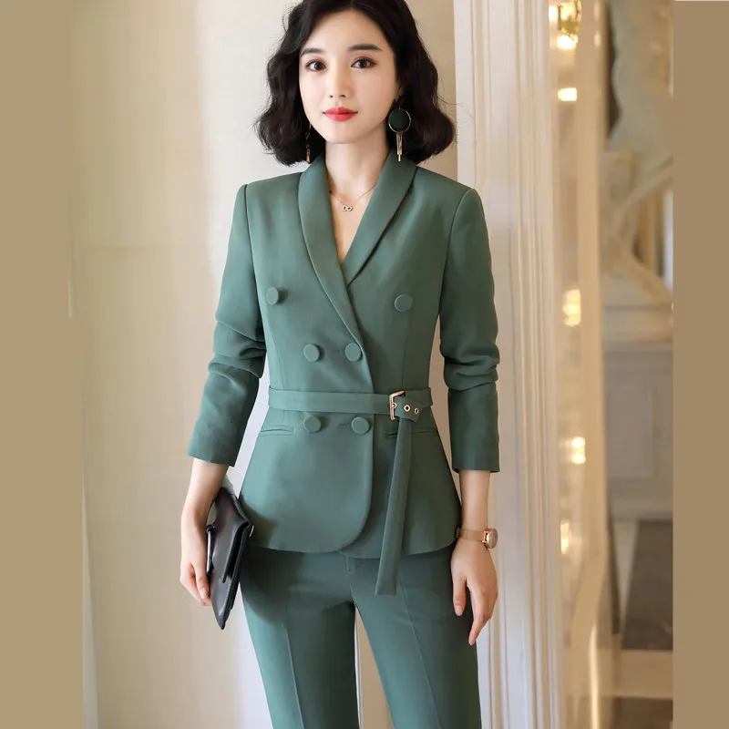 

Women's Trousers, Autumn And Winter New Temperature Double-button Fashion Braze And Formal Working Pants Maternity Suit