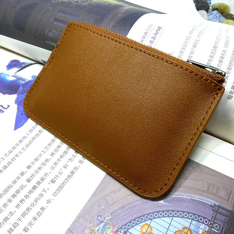 Mini Waist Bag Genuine Leather Belt Pouch Ultra Thin Fanny Pack  Small ID Cards Holder Wallet for Men LHD-K