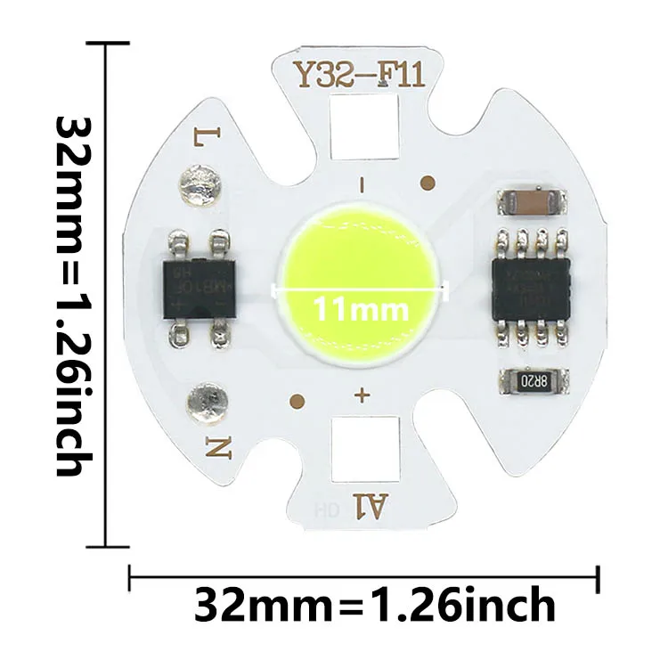 3W 5W 7W 9W AC 220V LED COB LED Chip Lamp Matrix Smart IC NO Need Driver For Flood Light Spotlight Projector Light Bulb Beads