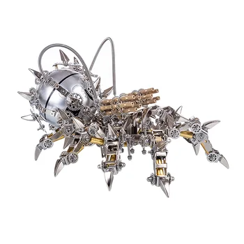 

DIY Assembled Model Kit 3D Stainless Steel Mechanical Model Bluetooth Audio Gear Model - Tarantulas/Mantis/ Vehicle/War Scorpion