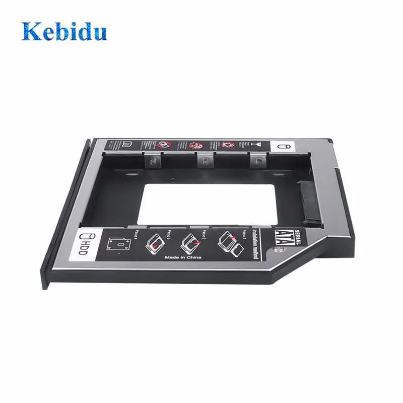 Kebidu 1 шт. Универсальный алюминиевый 2 5 й 9 мм Ssd Hd SATA жесткий диск HDD Caddy Adapter Drive Bay для