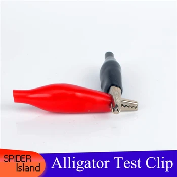 

50pcs Test Clip for Power Supply Battery Charging Testing Clip DIY Clip with Protective Shell Red / Black
