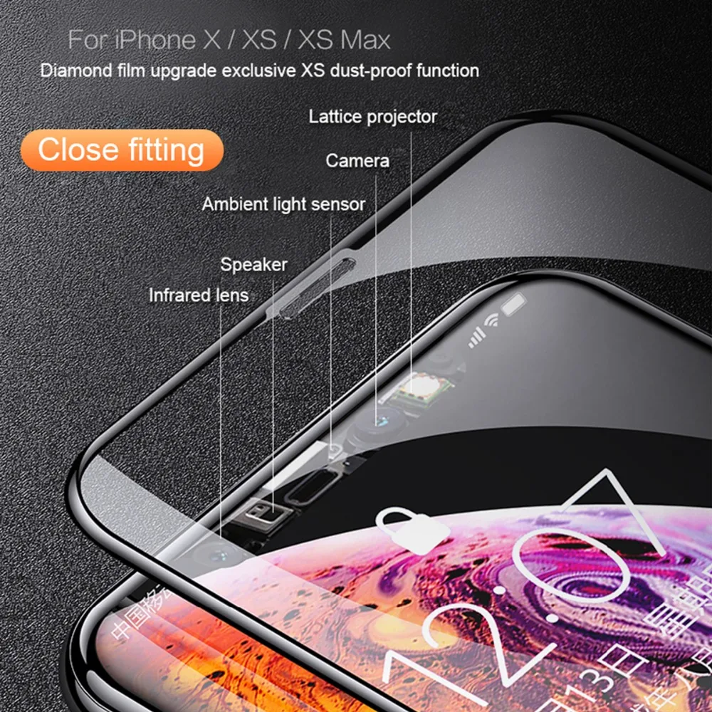 10 шт. 9H Взрывозащищенная полная клеевая керамическая пленка для iPhone X XS MAX XR 8 7 6s 6 Plus Защитная пленка для экрана с полным покрытием