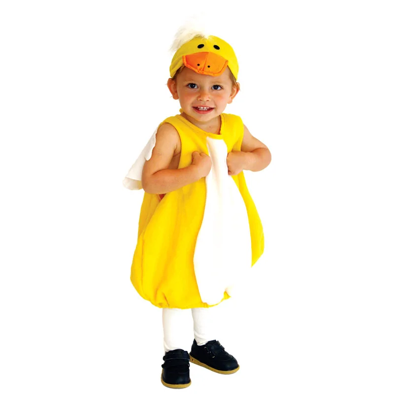 Kids Baby Halloween Cosplay Cosplay Costumes Animal Theme Yellow Duck Jumpsuit Fancy Party Stage Performance Disfraz Christmas
