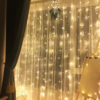

Creative 300LED Curtain String Light USB Fairy Garland Remote Control Lamp for New Year Christmas Decorations for Home