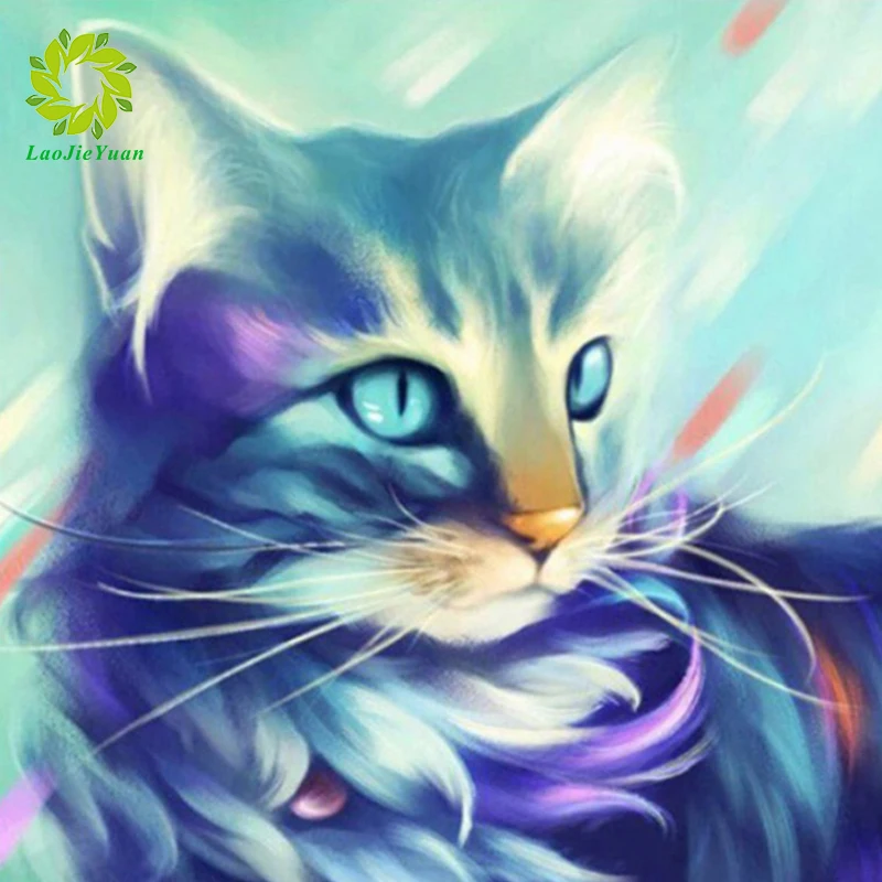 Алмазная живопись LaoJieYuan с животными тигром котом вышивка крестиком мозаика