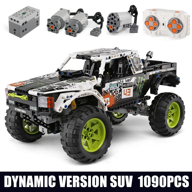 Technic series 4X4 внедорожные модели Vehile, игрушки, строительные блоки, набор блоков, классический автомобиль, совместимый 42099, Детский Рождественский подарок - Цвет: with  motor