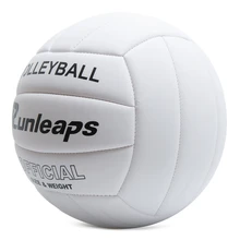 

Quality Pure White Volleyball Soft PU Ball Indoor Training Volleyball Outdoor Beach Play Games for School Team Youths Men Size 5