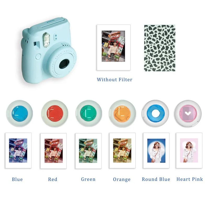 Для Fujifilm Instax 4 шт/6 шт цветной фильтр объектива камеры набор специальный эффект фильтр