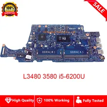 Для DELL Latitude 3480 3580 L3480 L3580 Материнская плата ноутбука CN-0Y7XT9 0Y7XT9 Y7XT9 16852-1 D5FVH i5-6200U SR2EY материнская плата