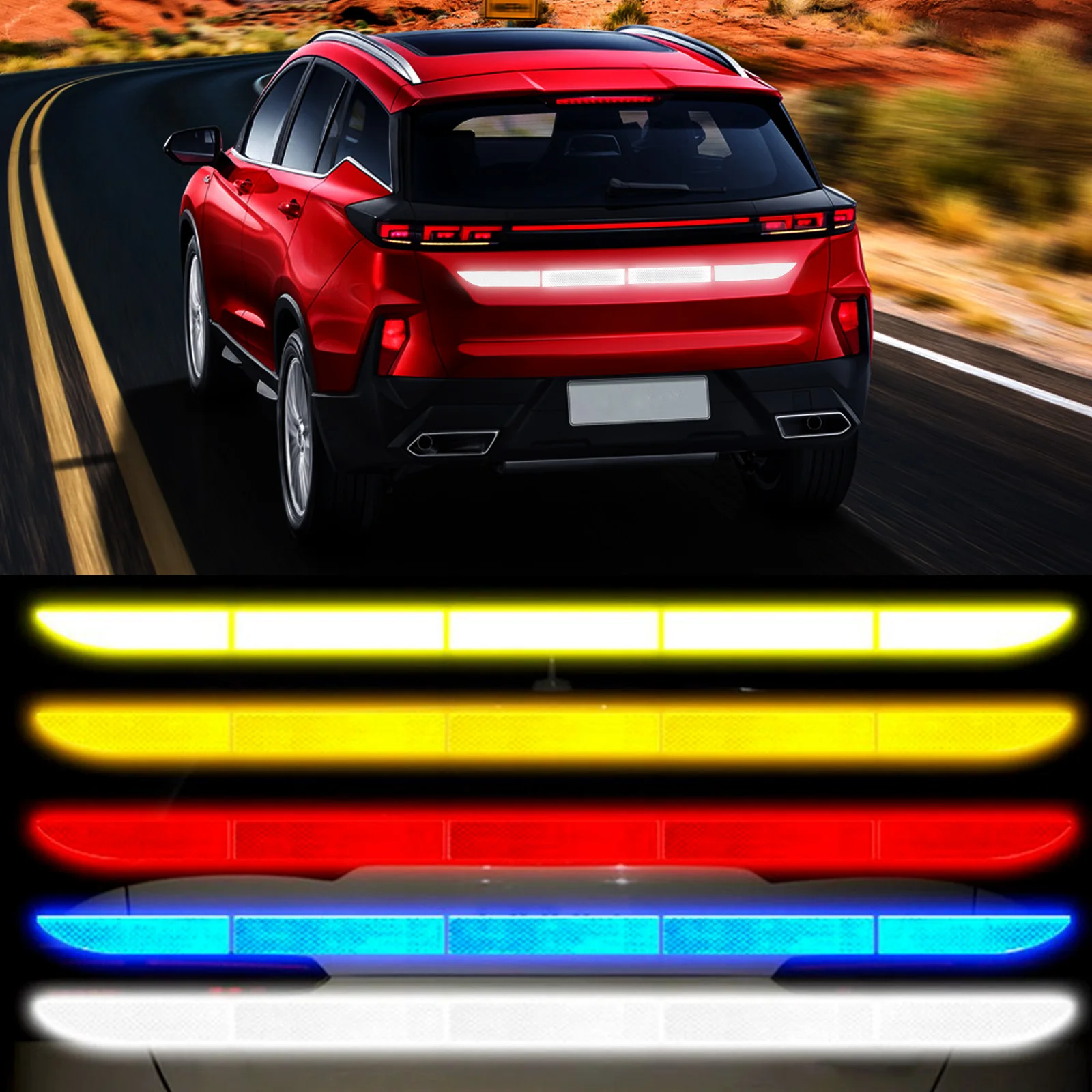 5pcs/set Car Reflector Sticker