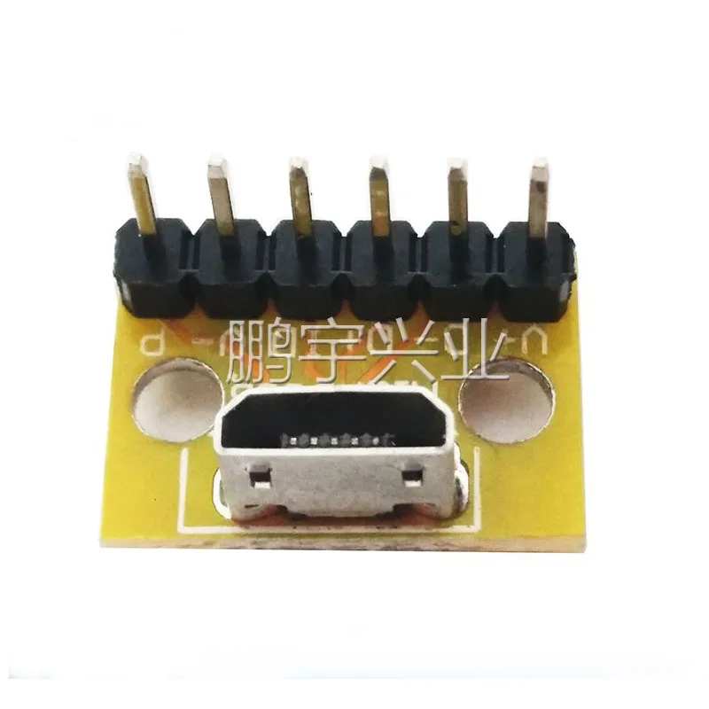 5 шт./лот, вертикальная микро-usb розетка с печатной платой, плата ...
