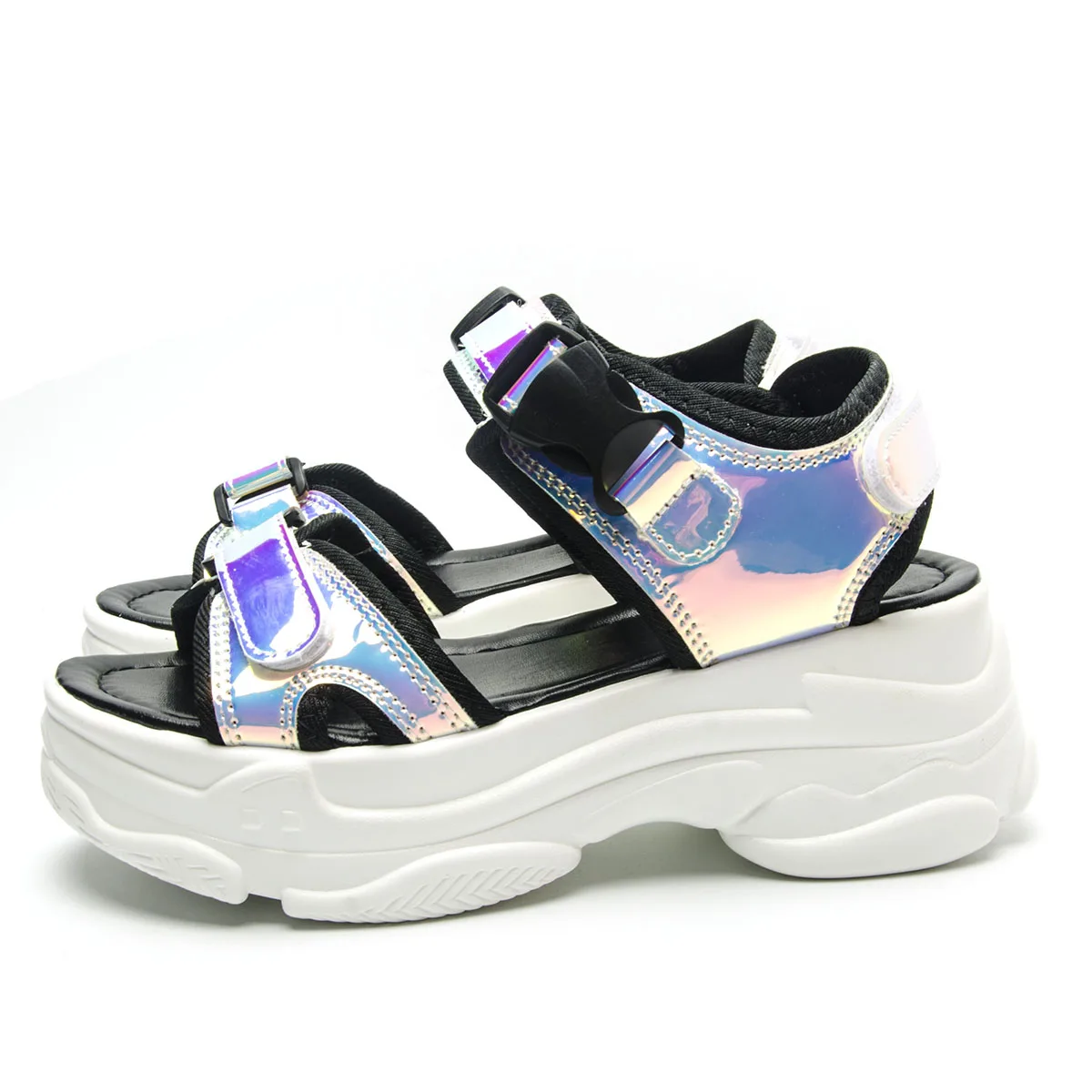 Босоножки женские на платформе 5 см Брендовые повседневные туфли танкетке с