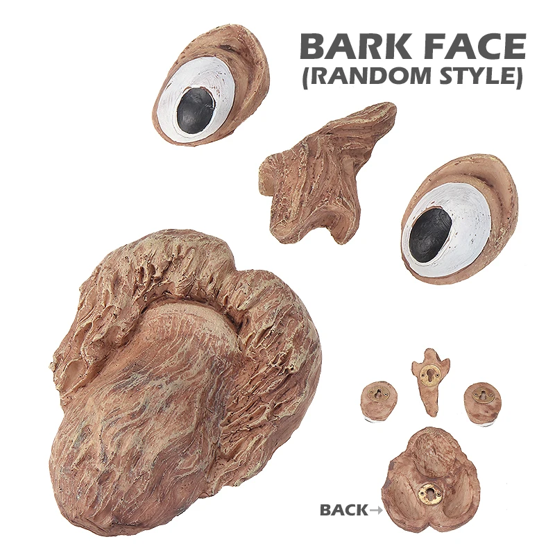 

New Bark Ghost Face Facial Features Decoration Easter Outdoor Creative Props For Forest Parties Fantasy Movies