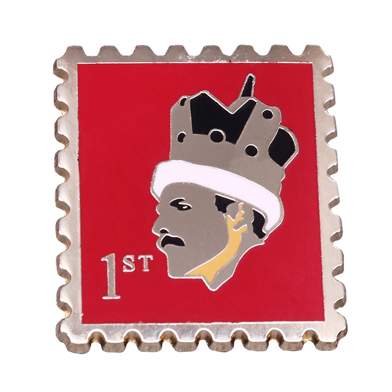

Freddie Mercury stamp enamel pin Queen fans retro accessory