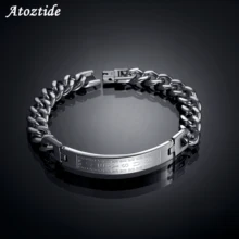 Atoztide модный христианский крест Иисуса знак мужские браслеты из нержавеющей стали цепочки, браслеты модные ювелирные изделия