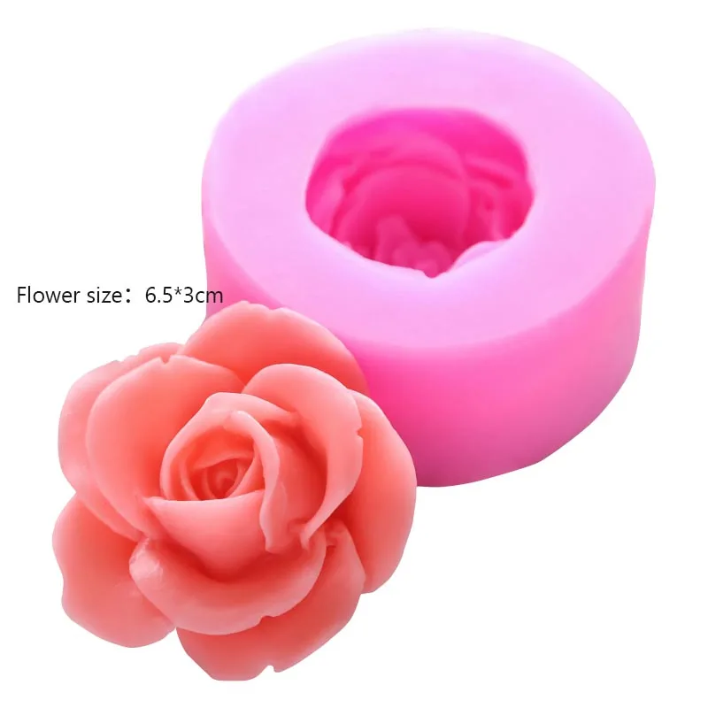 Silicone Plaster Flower Molds Handmade Soap Molds Fondant Flower Cake Molds Gypsum Rose Molds