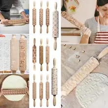 VKTECH Рождество тиснение Скалка выпечки печенье лапша печенье, фондан, пирог тесто гравировкой ролик олень; Снежинка