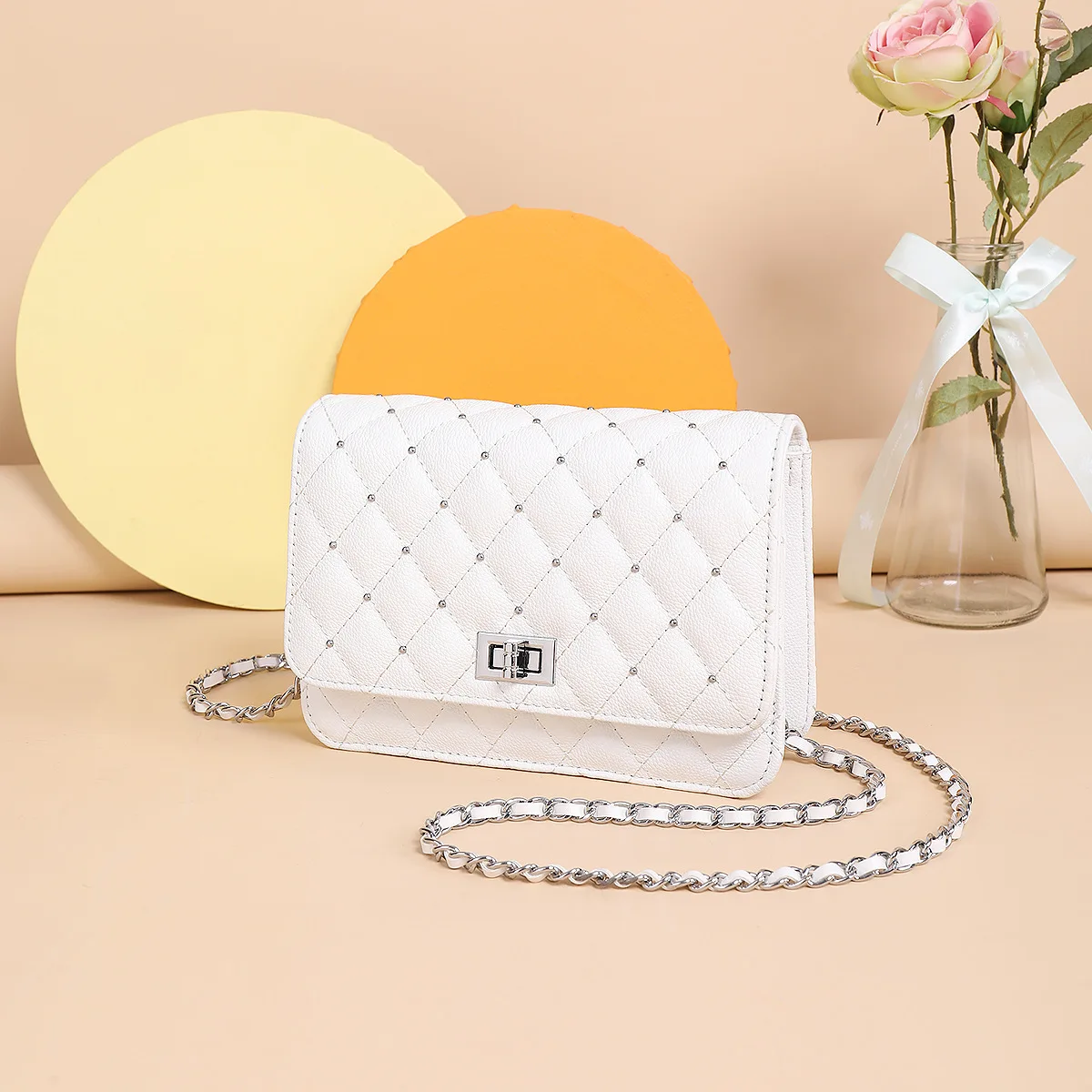 

Small flap 2020 new sweet wind ling shoulder aslant leather handbag fashion trend in ins chain womans bags brand designers 2020
