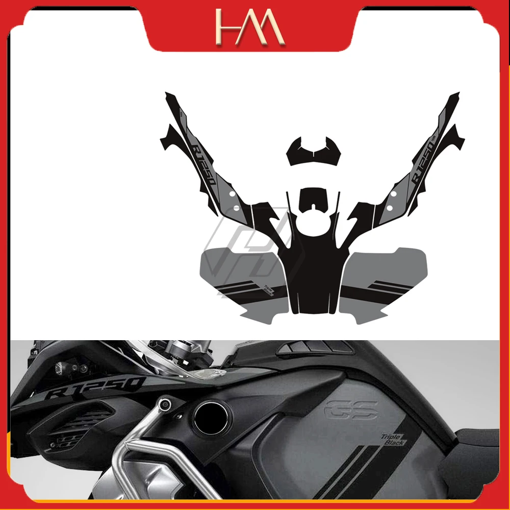 Custodia Kit Decalcomania Grafica Completa Moto Per Bmw R1200Gs R1250Gs Adventure Triple Black 2014-2022