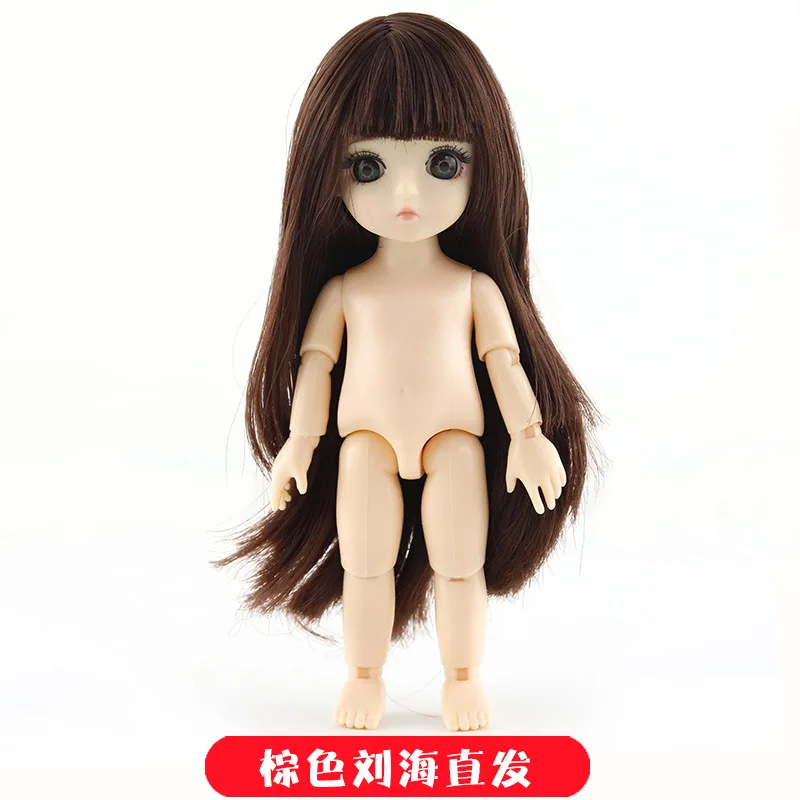 Американская девочка кукла 13 подвижные шарнирные куклы 16 см кукла игрушка BJD Обнаженная Кукла тело 3D настоящий глаз кукла игрушка для девочек подарок девочка игрушки куклы лол трессы для кукол одежда для беби бона - Цвет: ZONG-ZHI