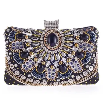 

Women Evening Clutch Bag Ladies Diamond Crystal Day Clutches Purses Female Wedding Party Bridal Handbag With Chain