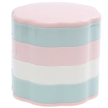 

1PC Rotating Jewelry Box Four-layer Jewelry Storage Case Compact Jewelry Organizing Container for Home Store (Colorful)
