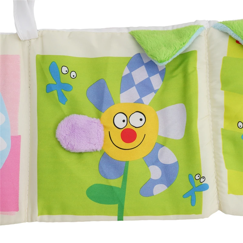 Livro de Pano Padrão dos Desenhos Livros de Tecido Bebê Infantil Dupla Face Animados Cedo Aprender Educacional Macio Lavável Cama Pendurado Crianças Livro Brinquedo 11 Home & Garden