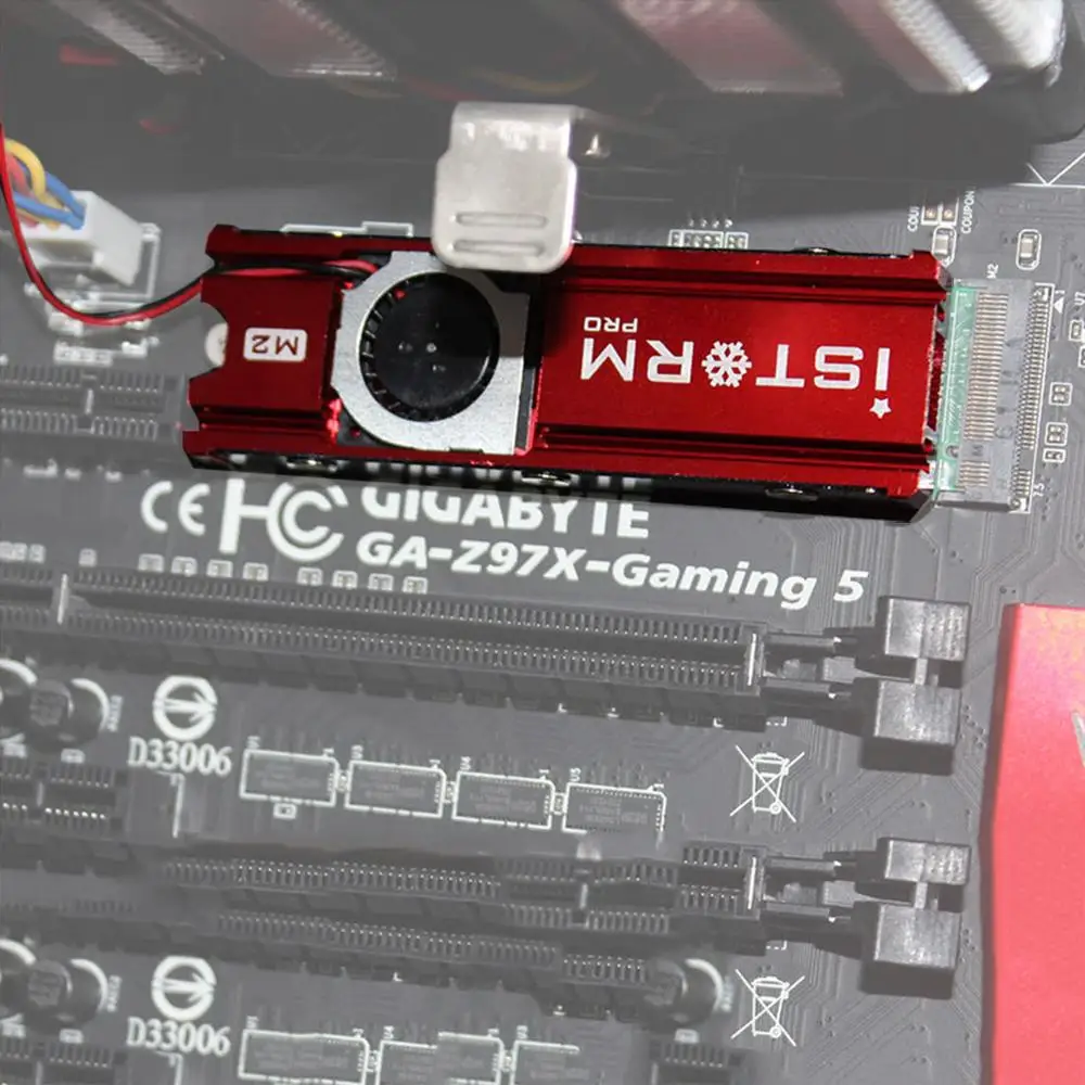 JEYI охлаждающий штормовой вентилятор для NVME NGFF M.2 радиатор SSD металлический лист