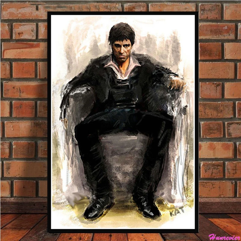 Картина с бриллиантами полностью квадратная AL PACINO SCARFACE гангстер настенная
