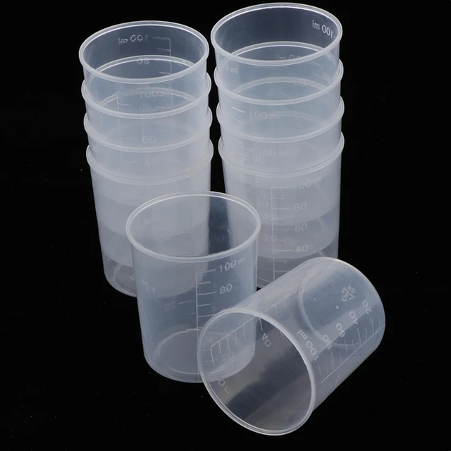 Disposable Measuring Cups Resin  10pcs Plastic Paint Mixing Cups - 5pcs  Graduated - Aliexpress