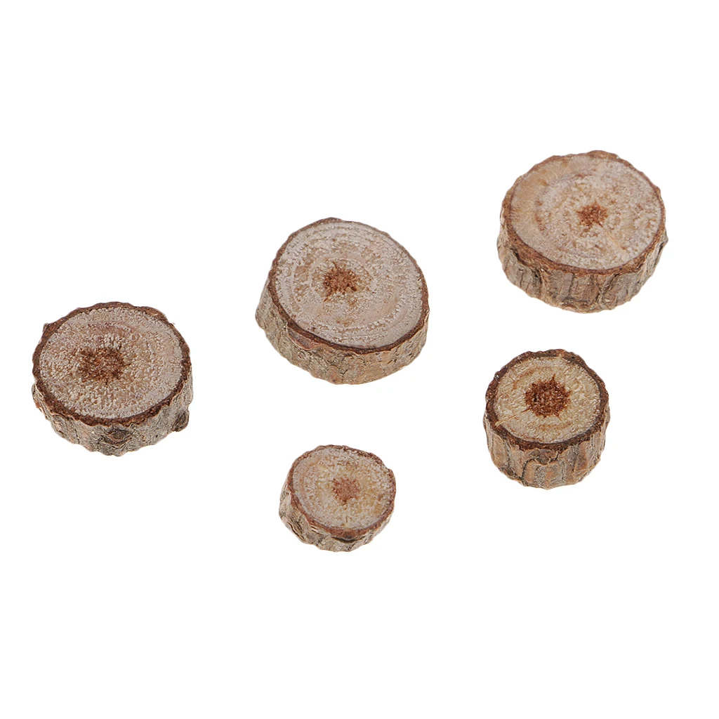 100 mini natural wood slices, wood slabs, rustic tree bark, wood branch disc New