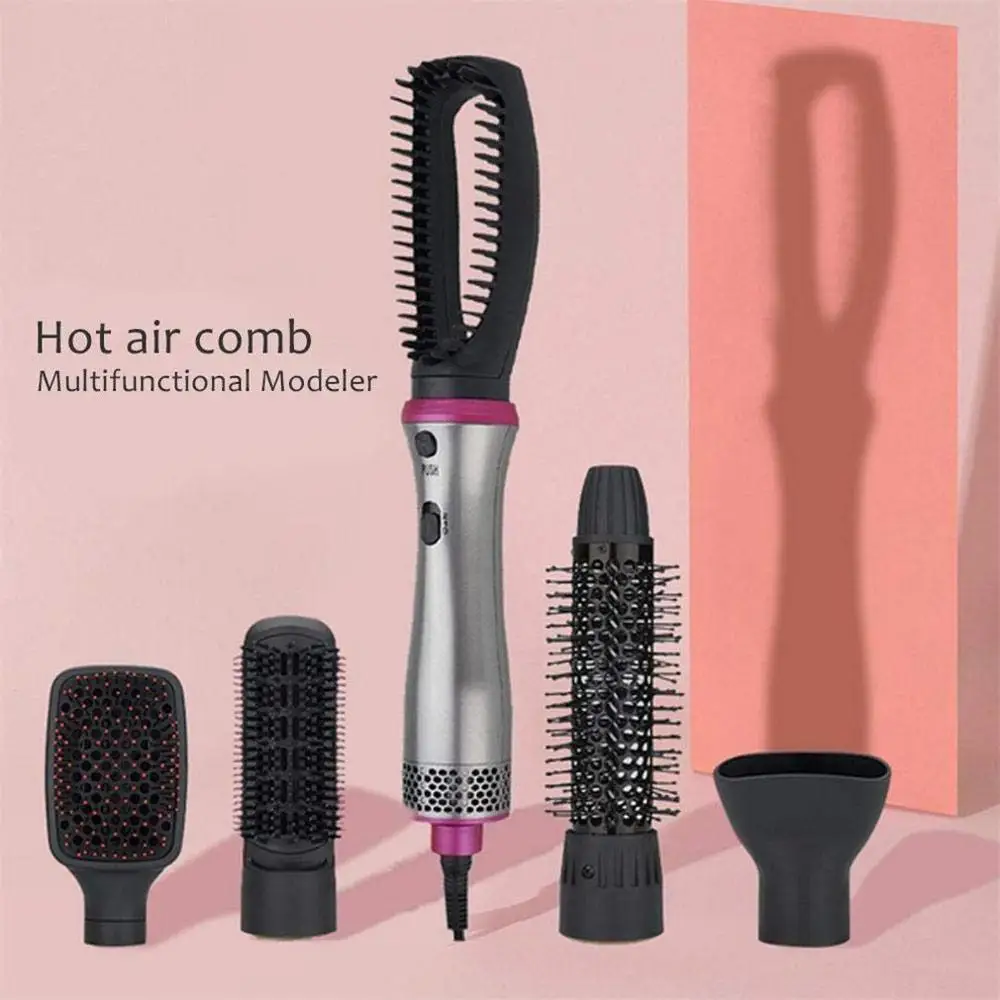 

Multifunctional Hair Comb Hair Straightener Combs Curling Comb Diffuser 5 In 1 Negative Ion Hot-Air Brushes