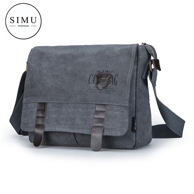 

High Quality Vintage Men Bag Canvas Male Handbag Shoulder HandBag New Design Crossbody Bag New