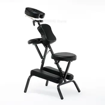 

Folding Height Adjustable Tattoo Scraping Chair Portable Leather Pad Massage Chair with Armrest Quality Beauty Bed with Bag