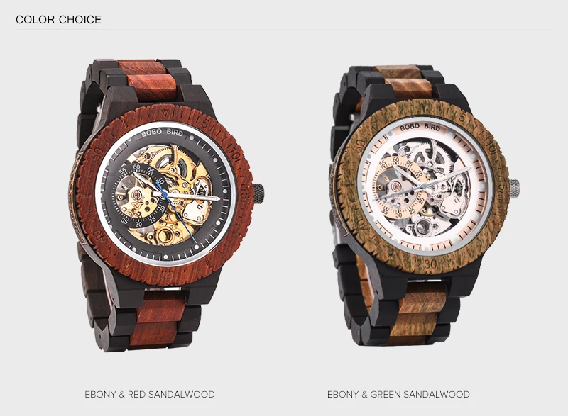 BOBO BIRD автоматические часы для мужчин reloj hombre деревянные наручные часы механические часы Relogio Masculino супер большой размер в деревянной коробке