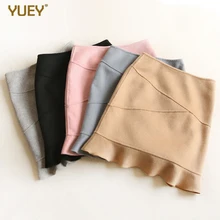 Высококачественная Женская милая модная шерстяная юбка ручной работы, мини-юбка в виде рыбьего хвоста, розовая, бежевая, новинка года, Зимняя юбка в виде листьев лотоса