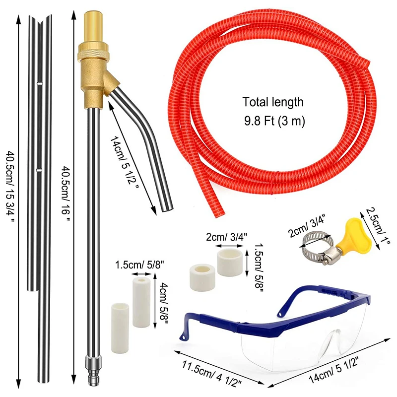 Pressure Washer Sandblasting Kit, Wet Sandblaster Attachment, 5000 PSI, 1/4 Inch Quick Disconnect 1Set