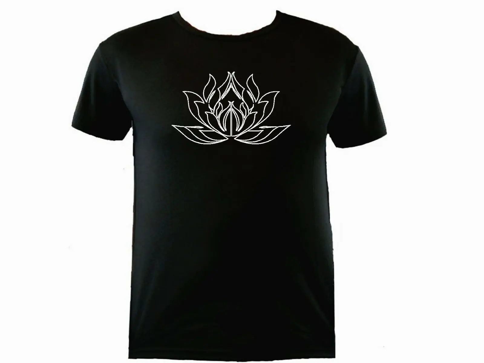 

Lotus Flower Buddhist Symbolsy Yoga Wear Sweat Proof Polyester Workout T-Shirt 2019 Cool Tees