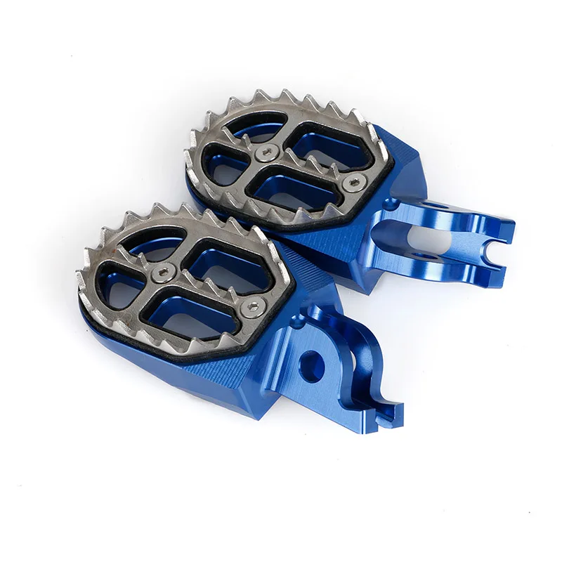 For Honda CRF250R Billet Foot pegs Aluminum Alloy CNC Pitbike Drit Bike Accessories Motorcycle CRF 250 R - Цвет: Синий