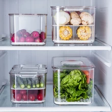 MDZF Kühlschrank Lebensmittel Lagerung Container mit Deckel Küche Storage Seal Tank Kunststoff Separaten Gemüse Obst Frische Box Große ml