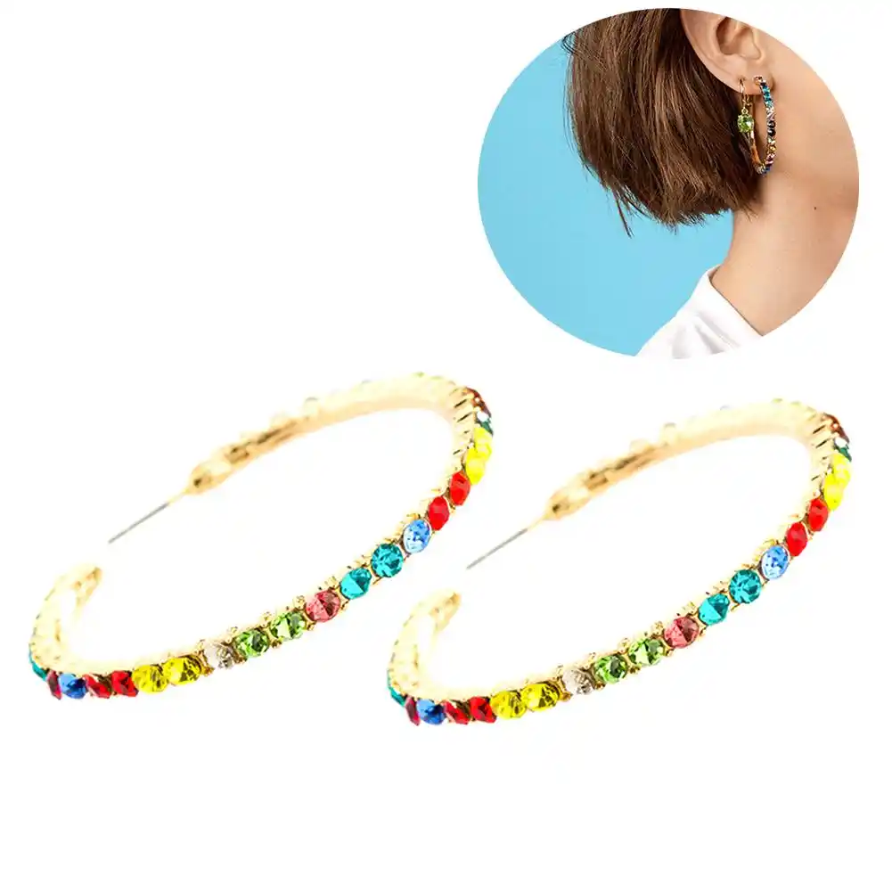 Модные женские Серьги Подвески Серьги-кольца ювелирные изделия женские круглые стразы Allo