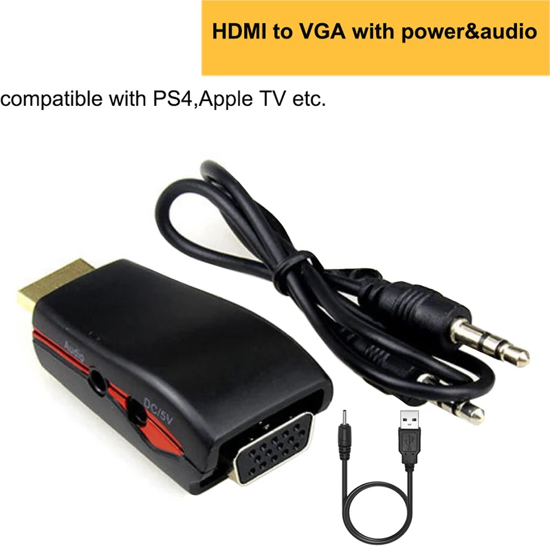 HDMI в VGA HDMI сплиттер конвертер HDMI в VGA конвертер с аудио для ПК ноутбука PS4 HDTV HDMI в VGA выход
